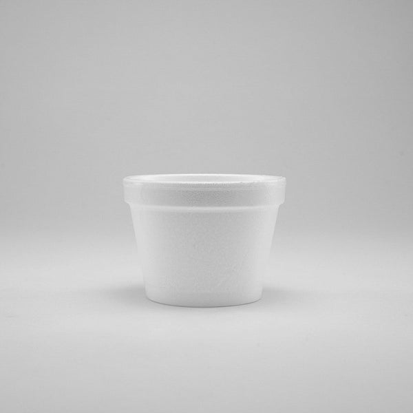 Envase tipo tazón blanco térmico de hielo seco 4oz  sugerido para envasar porciones pequeñas de nieve