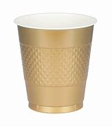 Vaso Pl. Amscan 16 Oz Dorado C/50