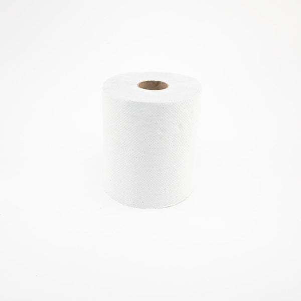 Toalla en rollo  Institucional, blanca, hoja sencilla, hechas para brindar la absorción y resistencia básica. Medidas aproximadas 100 metros x 19.5 centímetros