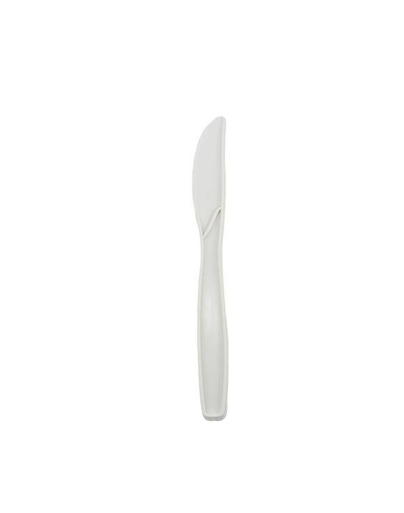 Cuchillo Biodegradable Eco Choice Jumbo Blanco Pte.C/25 Pz